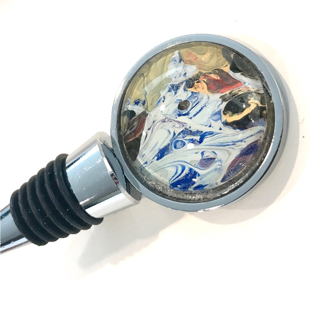 Wine bottle stopper handmade glass dome 31mm